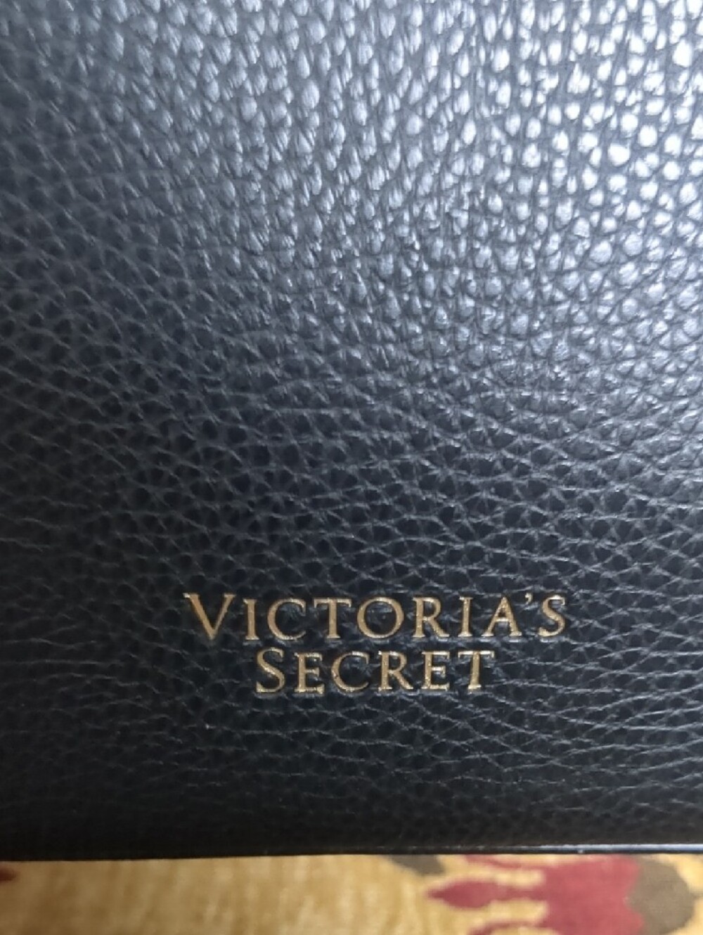Victoria's Secret Black Tote with Red Trim and Red XOXO Pouch - Picture 6 of 7